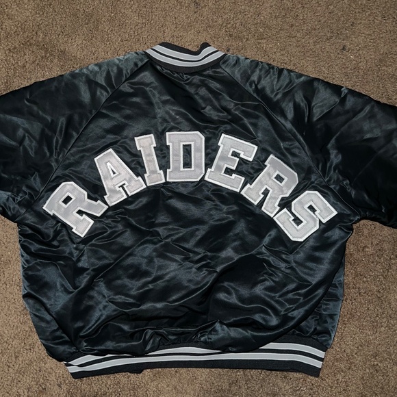 Raiders chalk line satin jacket NFL Vintage - Picture 3 of 7